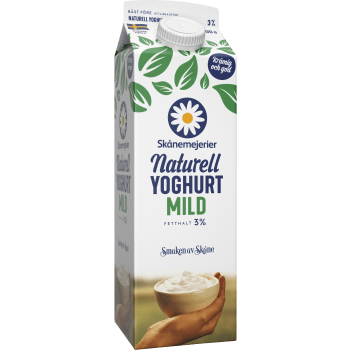 Yoghurt Mild Naturell 3% 1l Skånemejerier.