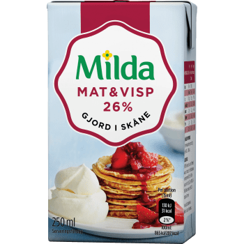 Mat & visp 26% 2,5dl Milda.