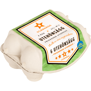 Ägg Frigående 6-p Stjärnägg.