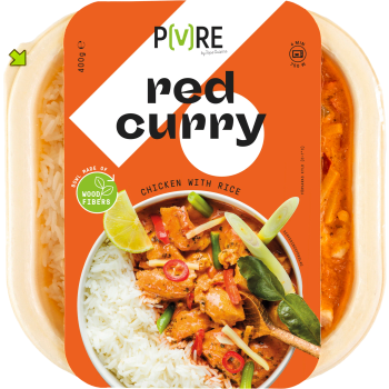 Kyckling Red Curry med Ris 400g Topsfood Pure.