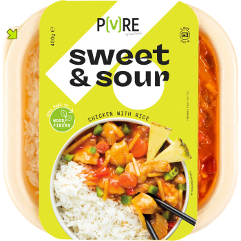 Kyckling Sweet & Sour med Ris 400g Topsfoods PURE.
