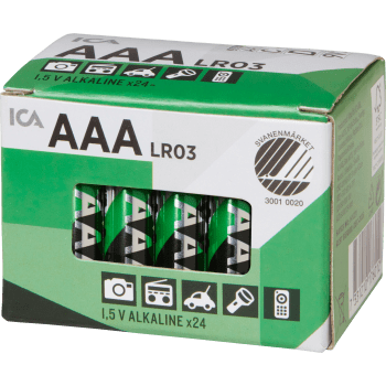 Batteri AAA/LR03 24p ICA.