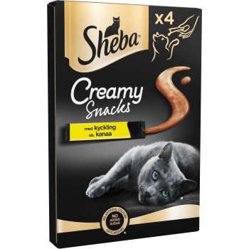 Kattsnacks Creamy Kyckling 48g Sheba.