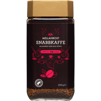 Mellanrost Snabbkaffe Glas 200g ICA.