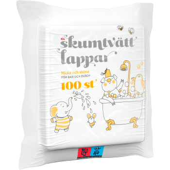 Skumtvättlappar 100-p ICA.