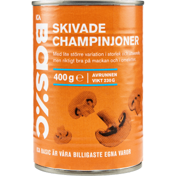 Champinjoner Skivade 400g ICA Basic.