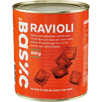 Ravioli 800g ICA Basic.