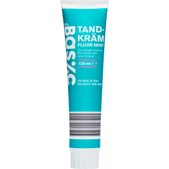 Tandkräm Flour mint 125ml ICA Basic.
