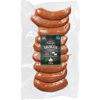 Salsiccia Extra FIn 78% Kötthalt 720g ICA.