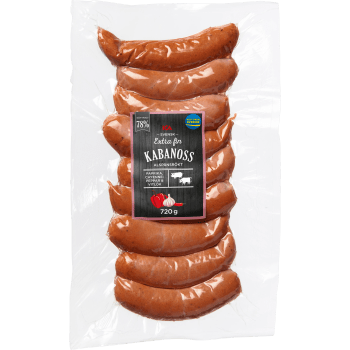 Kabanoss Extra FIn 78% Kötthalt 720g ICA.