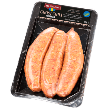 Färskkorv Ghost Chili 300g ICA Selection.