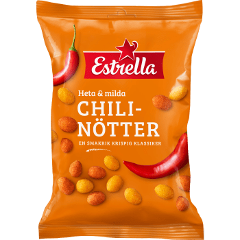 Snacks Chili nötter Heta & milda 150g Estrella.