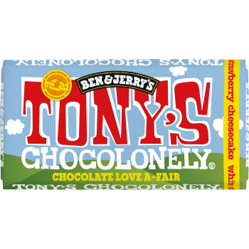 Chokladkaka Vit choklad Strawberry Cheesecake 180g Tony's Chocolonely.