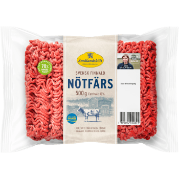 Nötfärs Färsk 12% 500g Smålandskött.