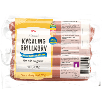 Grillkorv Kyckling 400g ICA.