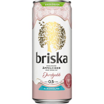 Cider Jordgubb Alkoholfri 0,5% EKO 33cl Briska.