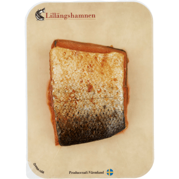 Lax Varmrökt Dubbelfilé Bit ca 380g Lillängshamnens Fiskrökeri.