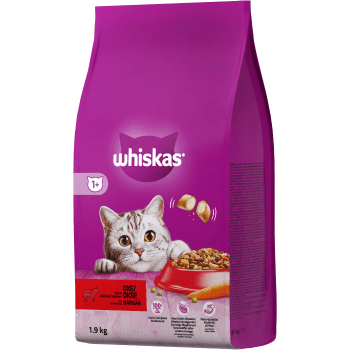 Torrfoder 1+ Biff 1,9kg Whiskas.