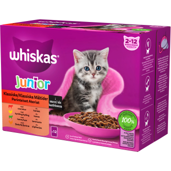 Kattmat Junior klassiska måltider 12-p Whiskas.