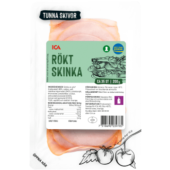 Skinka Rökt Tunna Skivor 200g ICA.