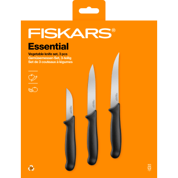 Grönsaksknivar Essential 3set Fiskars.