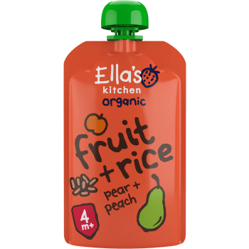 Fruktris med Persika & päron 4m Ekologisk 120g Ellas Kitchen.