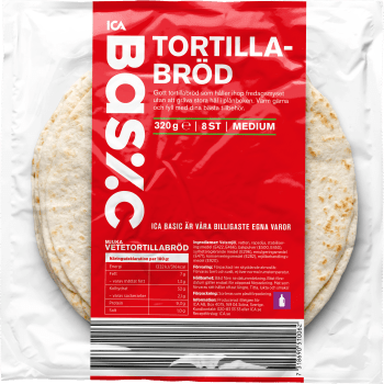 Tortillabröd 8-p 320g ICA Basic.