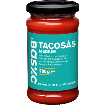 Tacosås Medium 280g ICA Basic.
