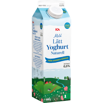Lättyoghurt Naturell 0,5% 1000g ICA.