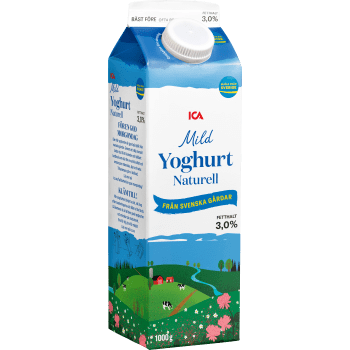 Yoghurt Mild Naturell 3% 1000g ICA.