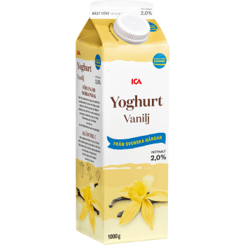 Vaniljyoghurt 2% 1000g ICA.