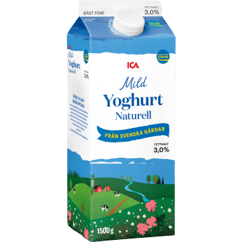Yoghurt Mild Naturell 3% 1,5l ICA.