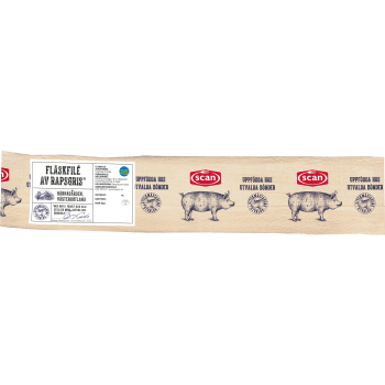 Fläskfilé Färsk av rapsgris hel putsad ca 500g Scan.