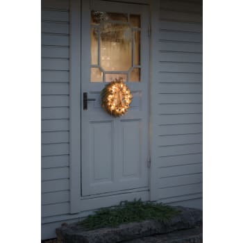 B/O Grankrans 40 cm 25 amber LED Konstsmide.