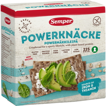 Powerknäcke Glutenfritt 225g Semper.