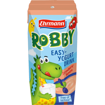Yoghurtdryck Jordgubb Banan Laktosfri 200ml Robby.