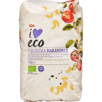 Makaroner Ekologiska 1kg ICA I love eco.