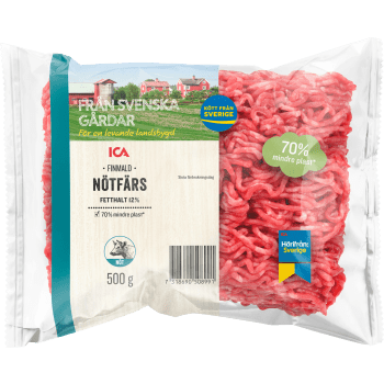 Nötfärs Färsk 12% 500g ICA.