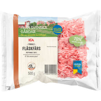 Fläskfärs Färsk 20% 500g ICA.
