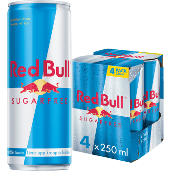 Energidryck Sockerfri 25cl 4-p Red Bull.