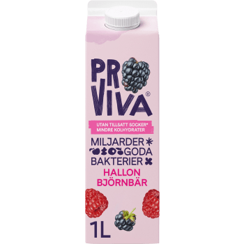 Fruktdryck Hallon Björnbär Utan tillsatt socker 1l ProViva.