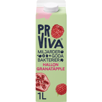 Fruktdryck Hallon Granatäpple 1l Proviva.
