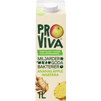 Fruktdryck Ananas Äpple Ingefära 1l Proviva.
