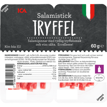 Salamisticks Tryffel 60g ICA.