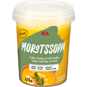 Morotssoppa 475g ICA.