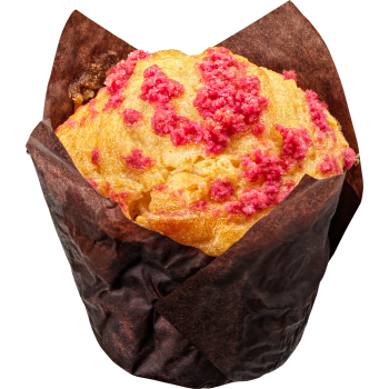 Muffins Hallon Vit choklad frystinad 100g Bonjour.