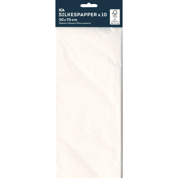 Silkespapper vit, 10 ark.