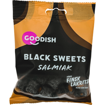 Lakrits Black Sweets Salmiak 100g Finsk Lakrits.