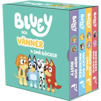 Bluey och vänner 4 små böcker.