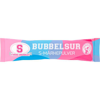 S-märke Pulver Bubblesur- Ett pulver med Bubbelsur smak.